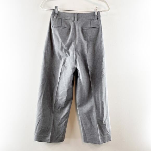 J. Crew Sydney High Rise Wide Leg Cropped Dress Trouser Pants Gray 2 - Picture 4 of 4